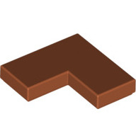 Lego deska (destička) hladká 2x2 roh, tmavě oranžová (6341393)